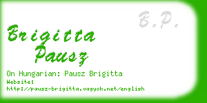 brigitta pausz business card